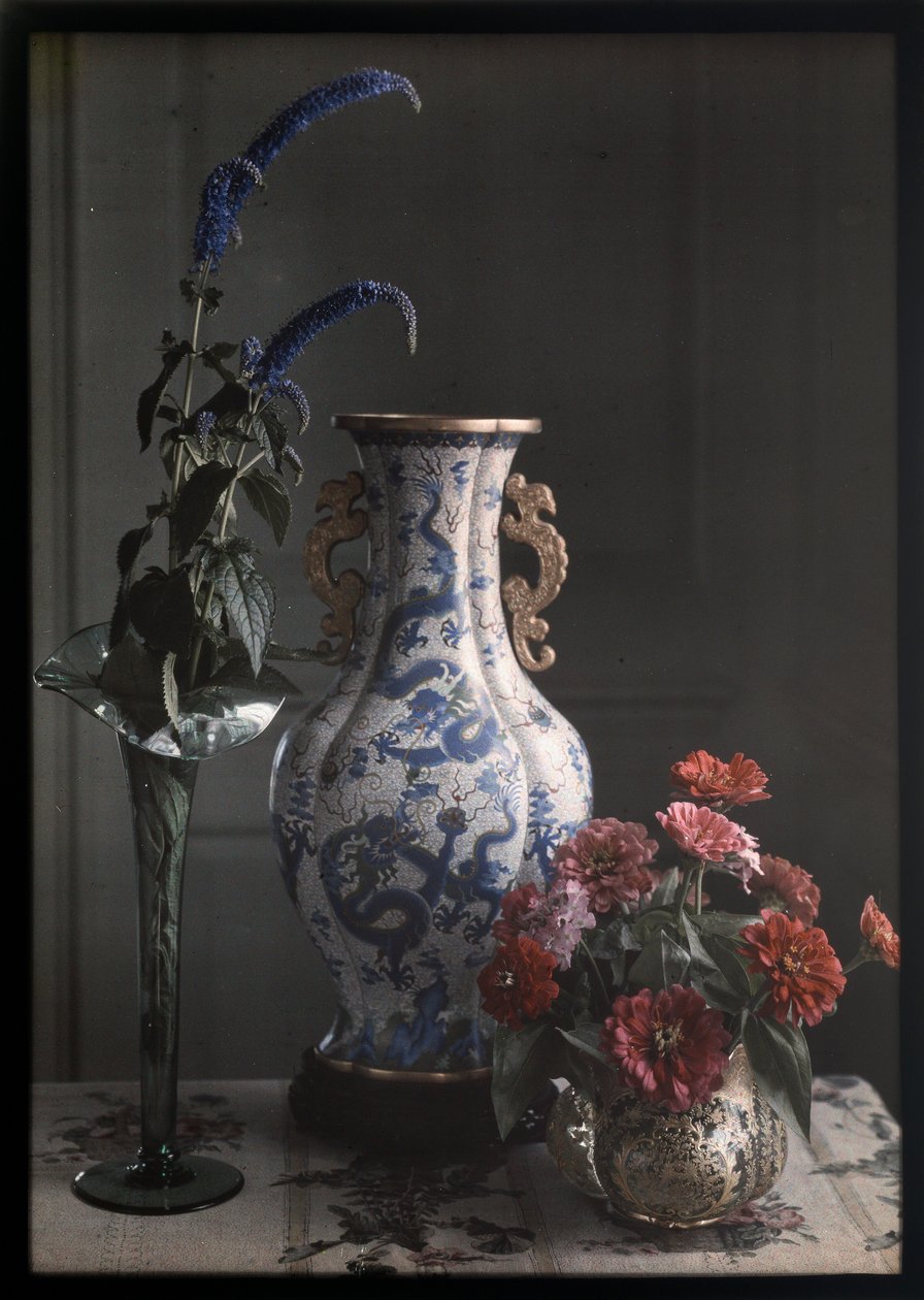Natura morta con vaso cinese ornato da Frederick S. Dellenbaugh