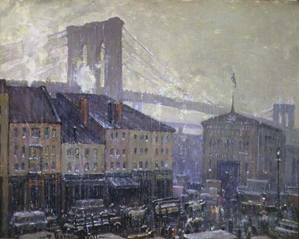 East River, New York, inverno da Frederick Usher de Voll