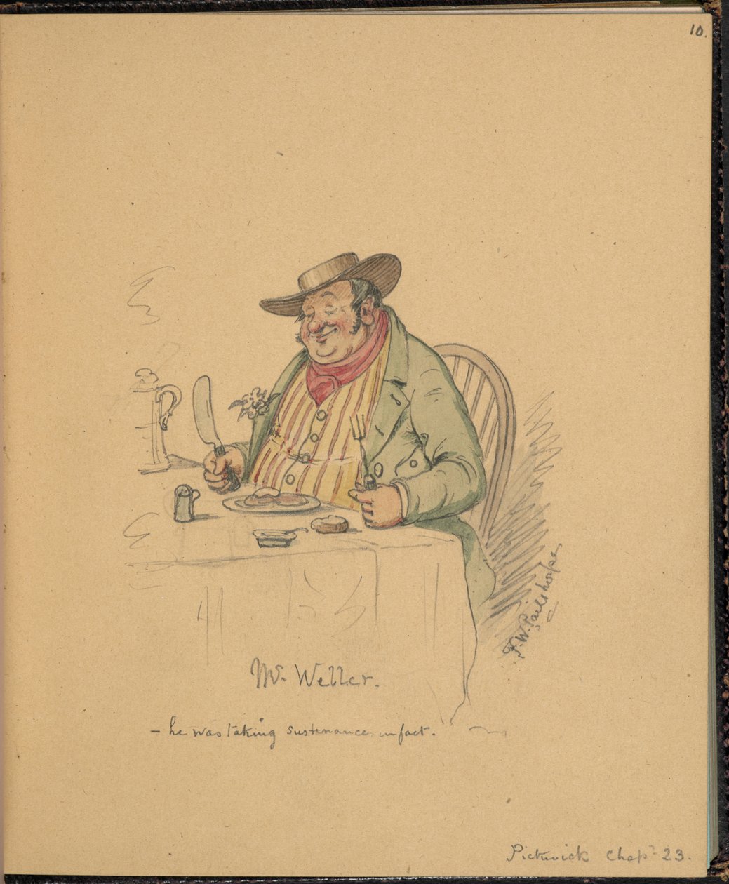F. 10: Scena da Pickwick Papers, Mr Weller, da un 