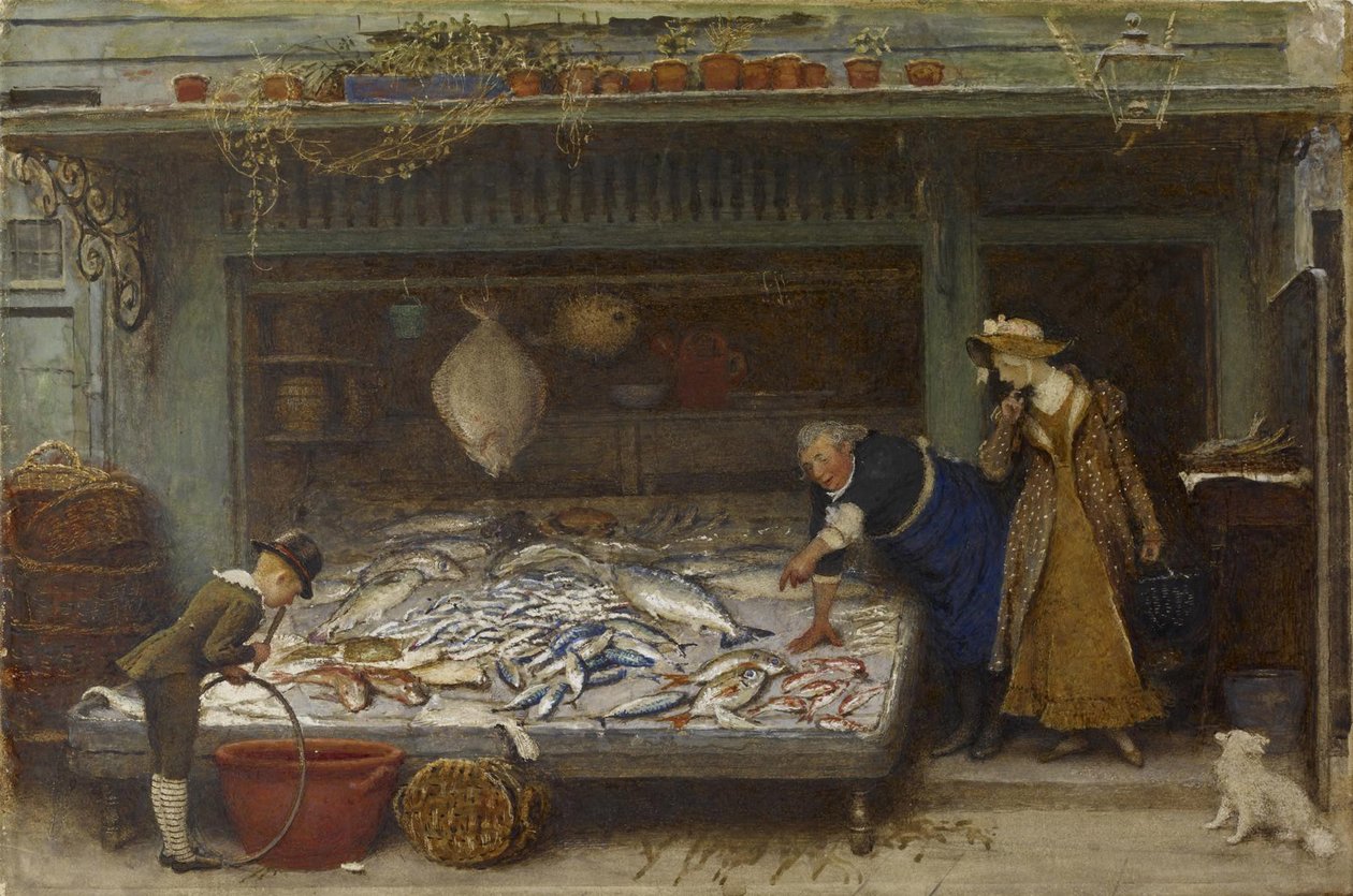 Negozio di pescivendolo, 1873 da Frederick Walker
