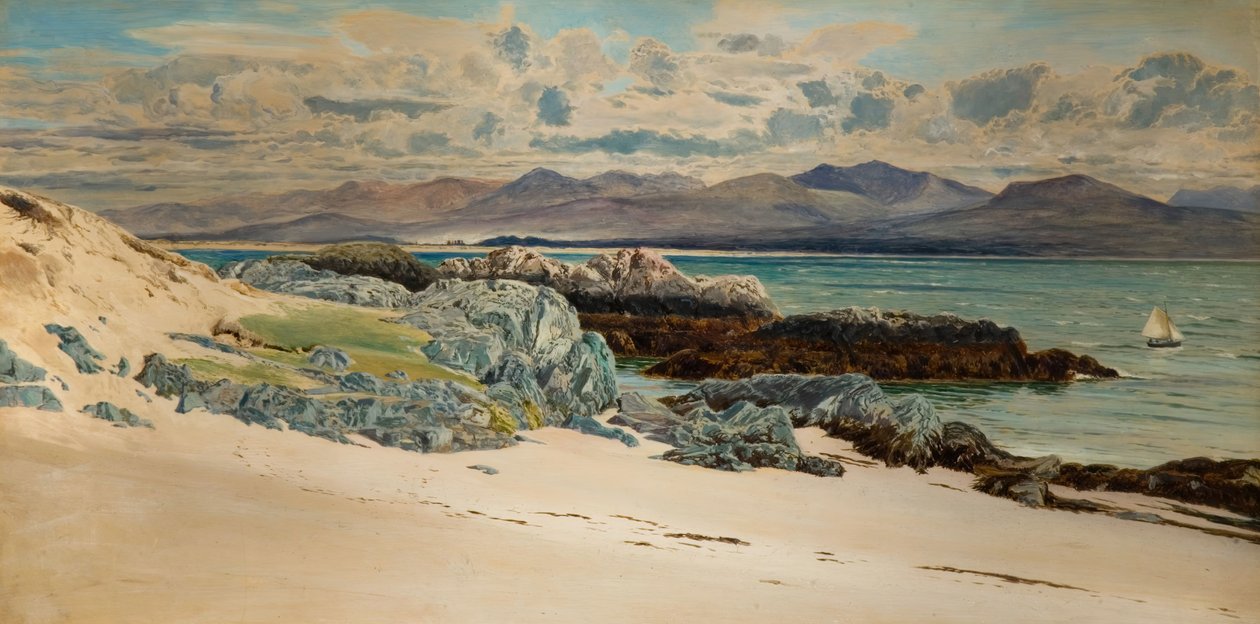 Snowdon e Caernarvon da Llanddwyn Island, 1917 da Frederick William Hayes