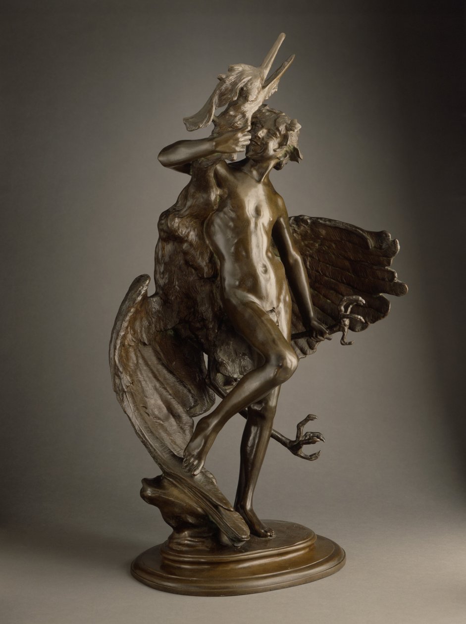 Giovane fauno e airone da Frederick William MacMonnies