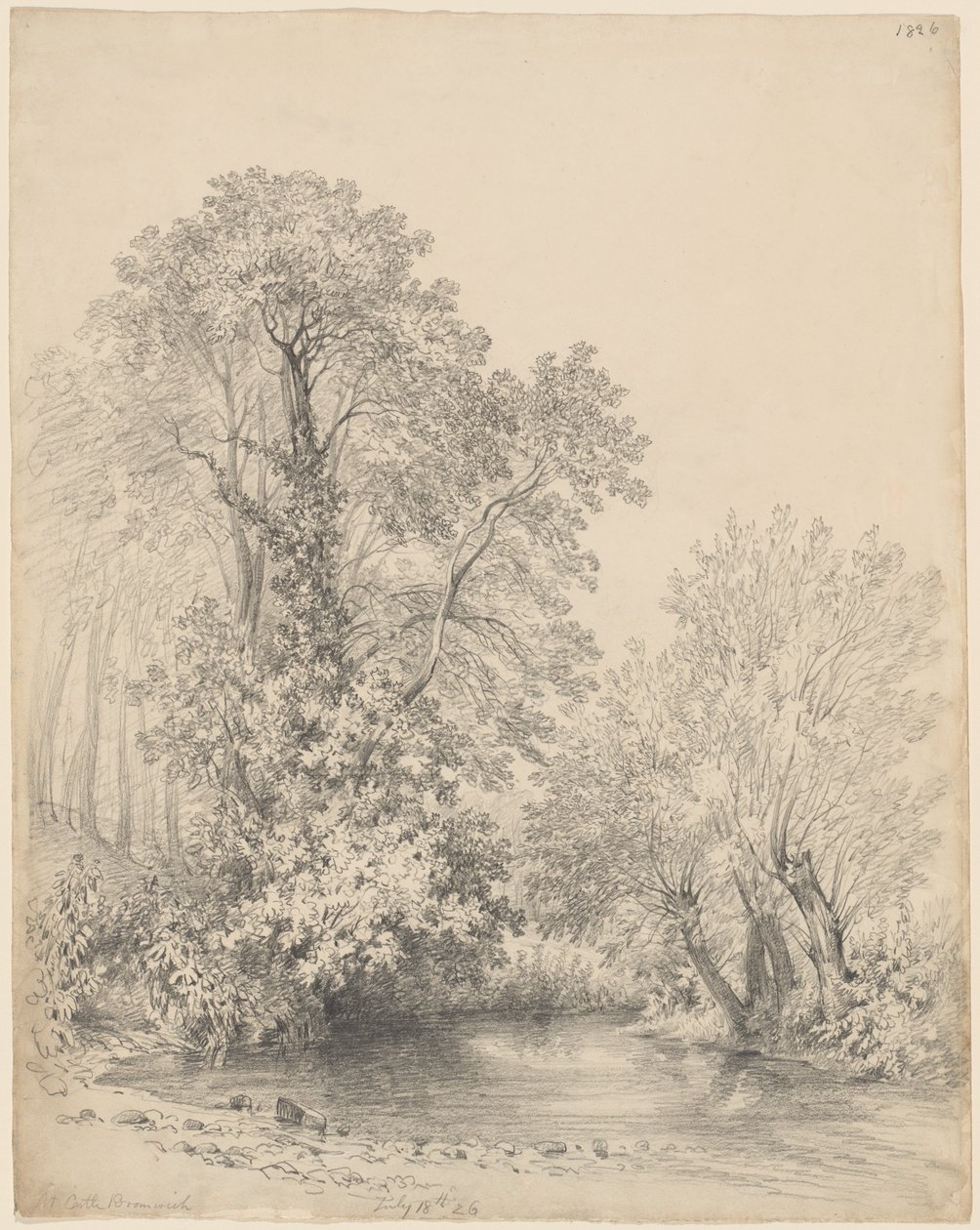 Alberi lungo il fiume a Castle Bromwich da Frederick William Watts