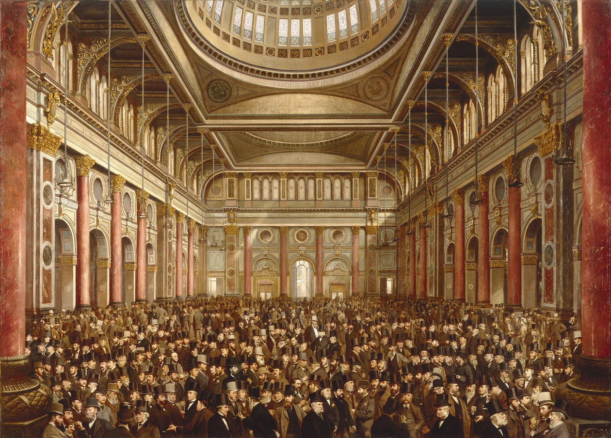 Interno della Borsa di Manchester da Frederick and Saunders H.L. (19th Century) Sargent
