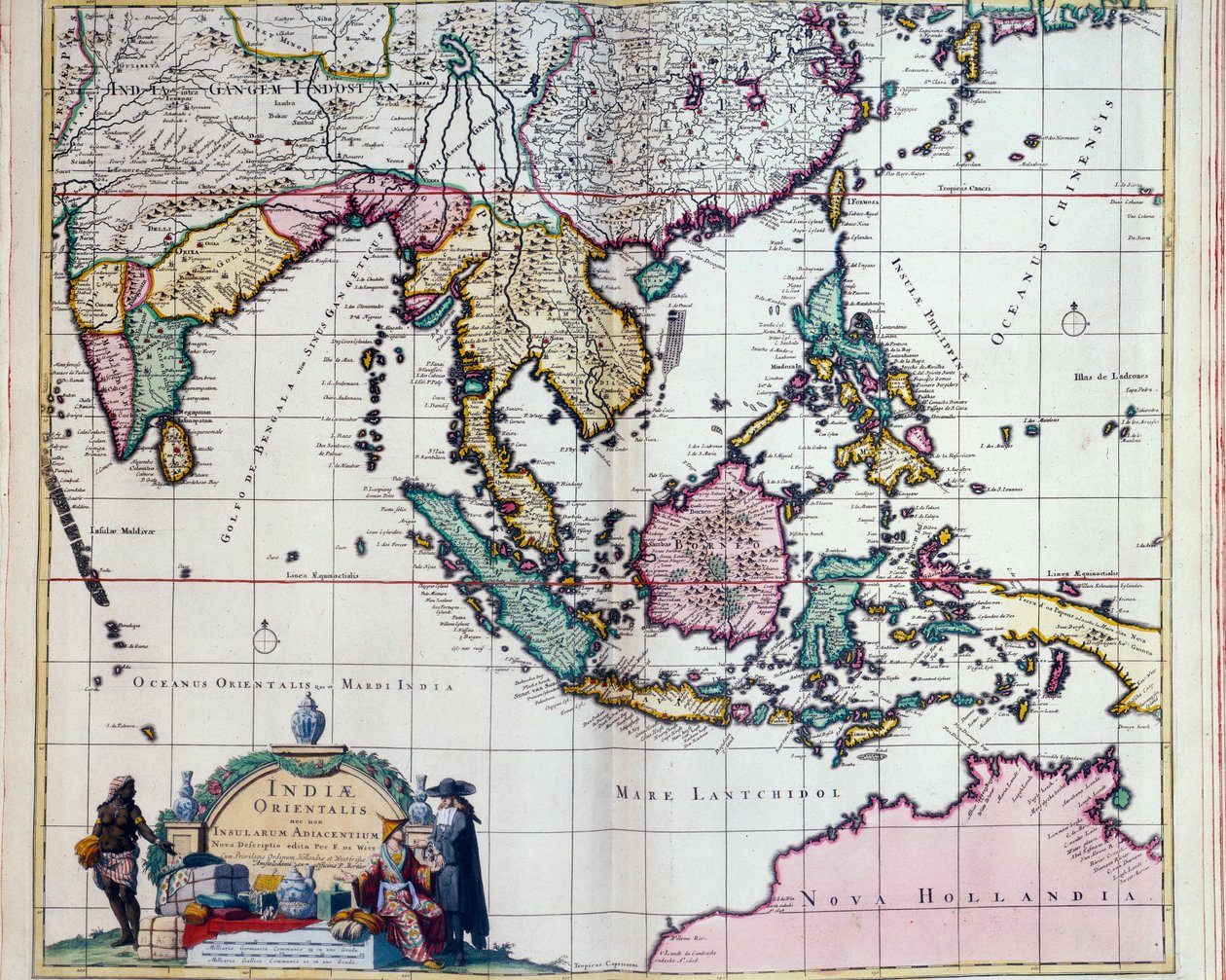 Geografia: mappa delle Indie Orientali di Frederick de Witt da Frederick de Wit