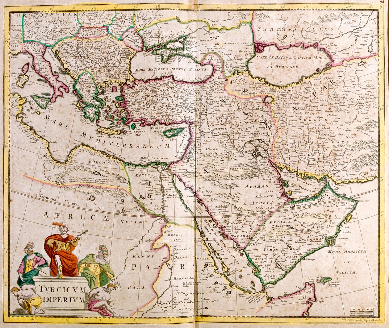 Italia, Penisola Balcanica, Turchia, Libano, Siria, Israele, Giordania, Iraq, Penisola Arabica, Iran da Frederick de Wit