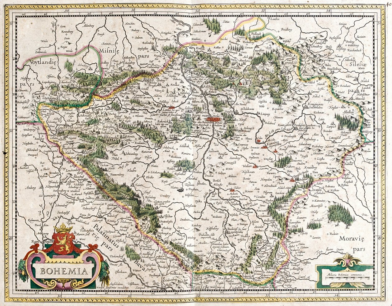 Mappa della Boemia (Repubblica Ceca) da Frederick de Wit