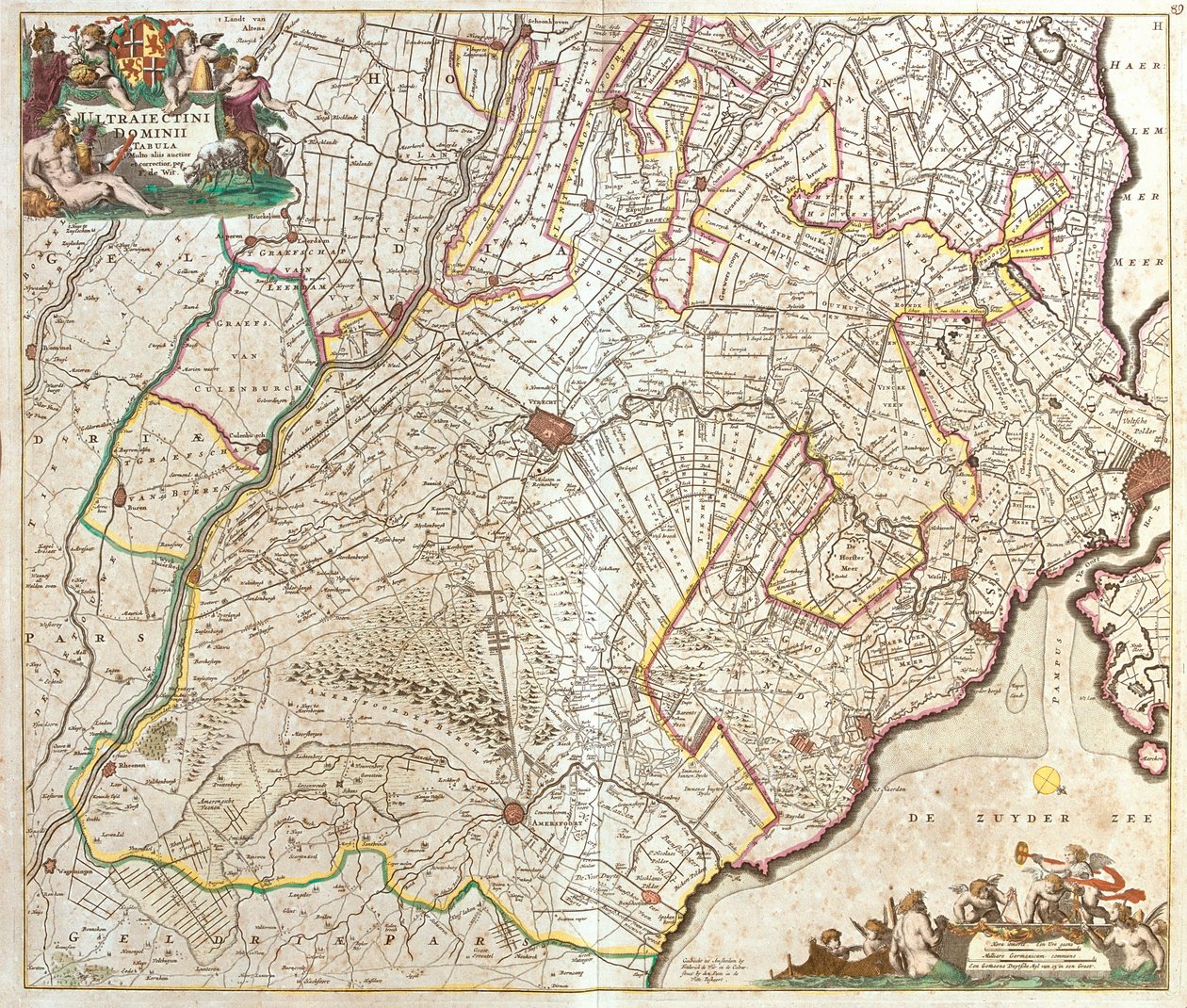 Mappa di Utrecht (Paesi Bassi) da Frederick de Wit