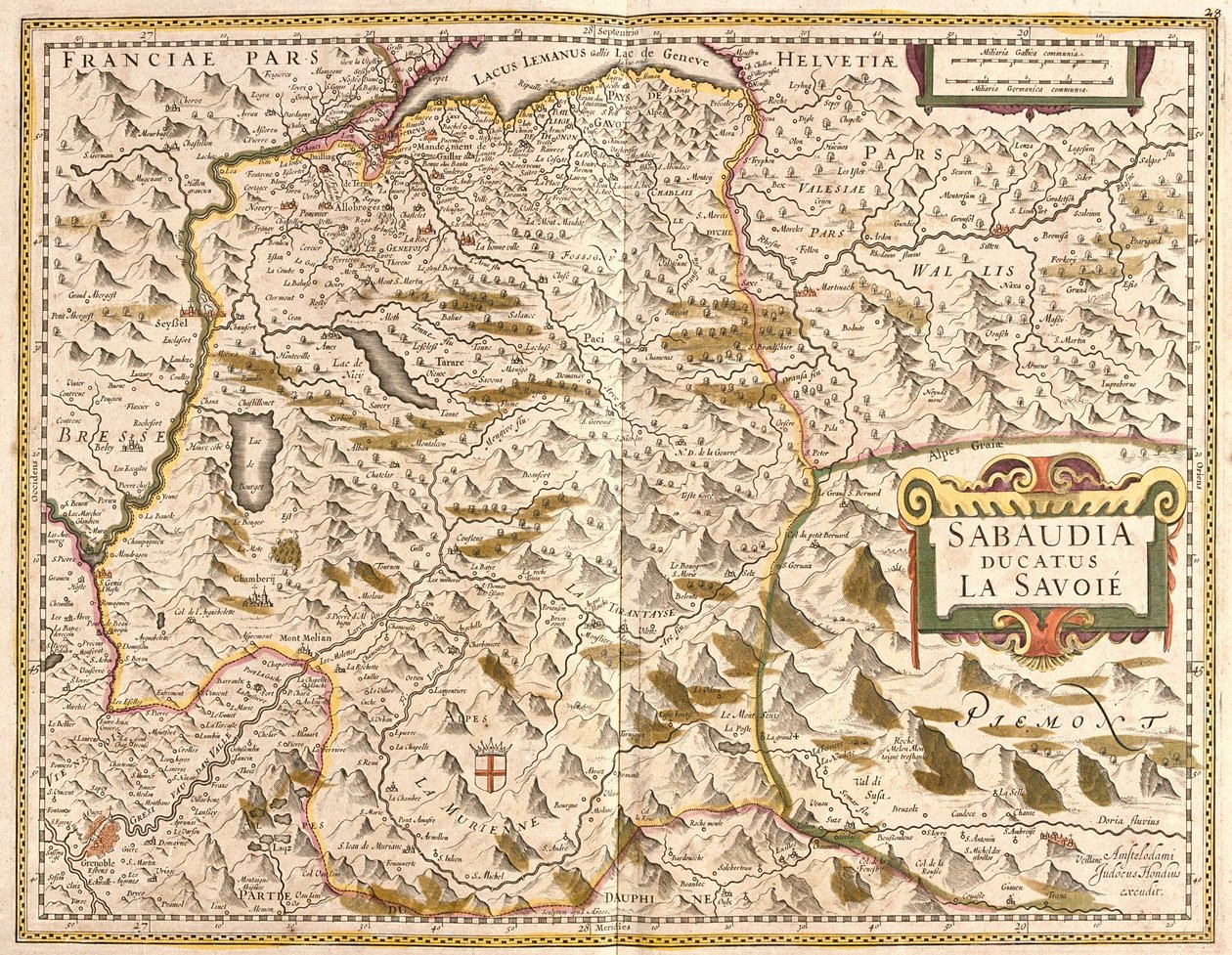 Mappa del Ducato di Savoia (Francia) da Frederick de Wit