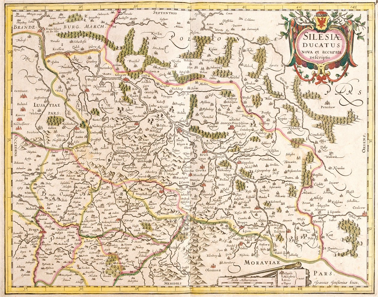 Mappa del Ducato di Slesia, Germania e Repubblica Ceca da Frederick de Wit