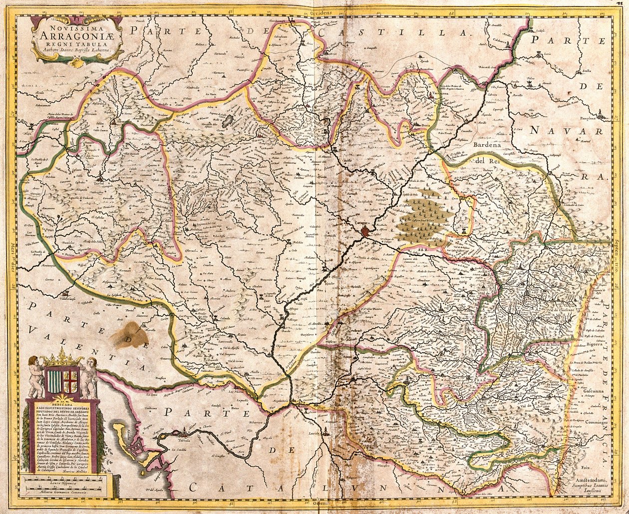 Mappa del Regno di Aragona (Spagna) da Frederick de Wit