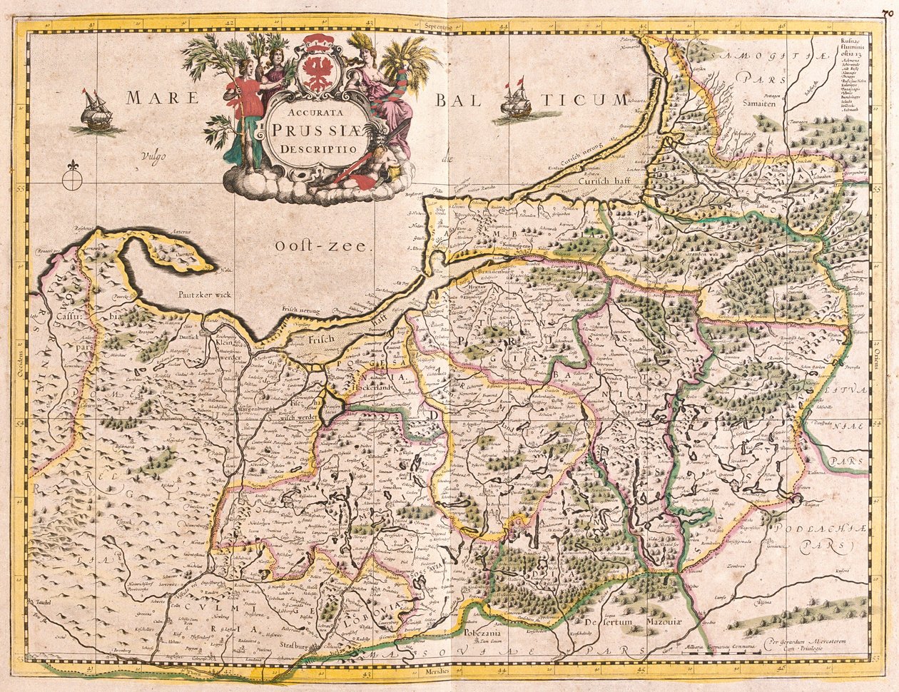 Mappa del Regno di Prussia (Germania) da Frederick de Wit