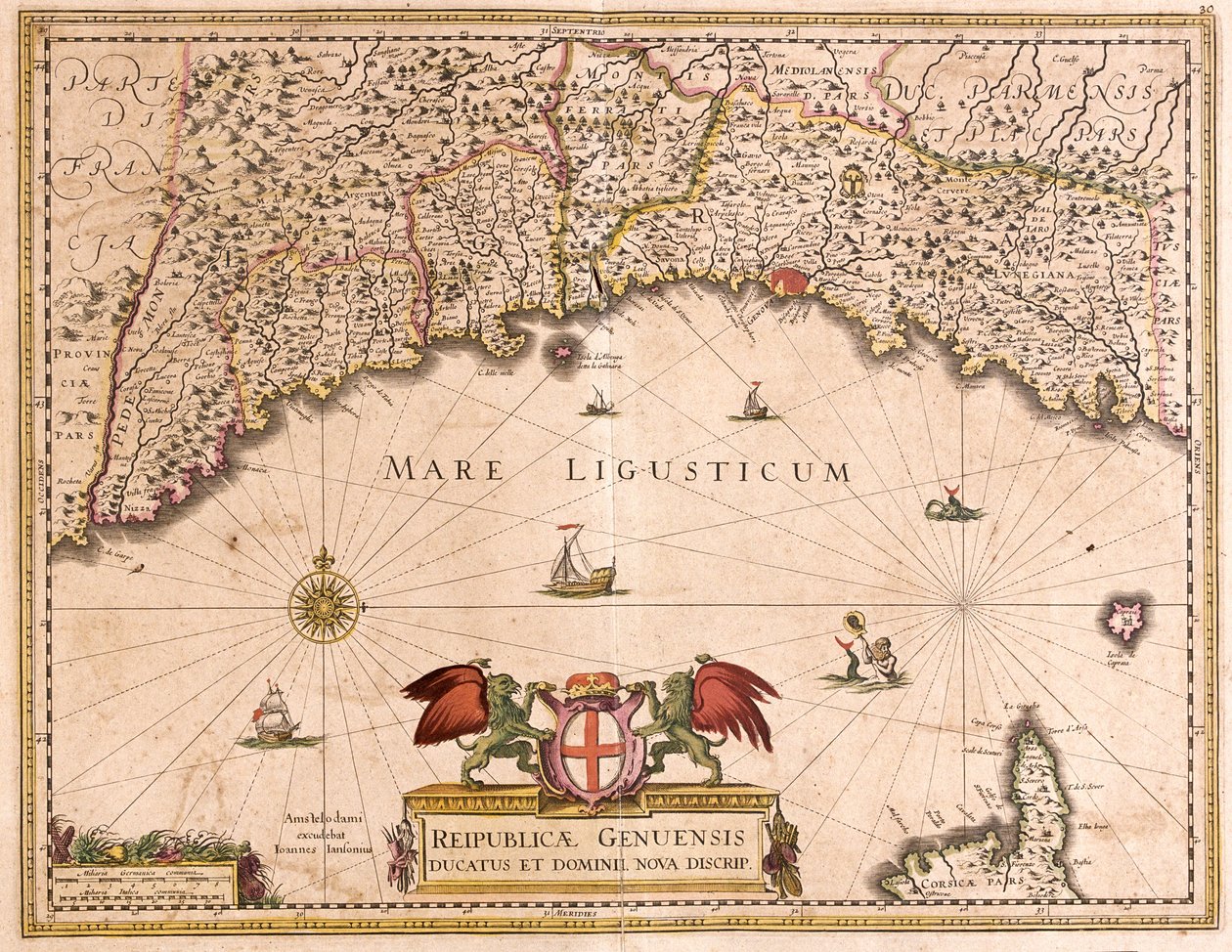 Mappa della Repubblica di Genova da Frederick de Wit