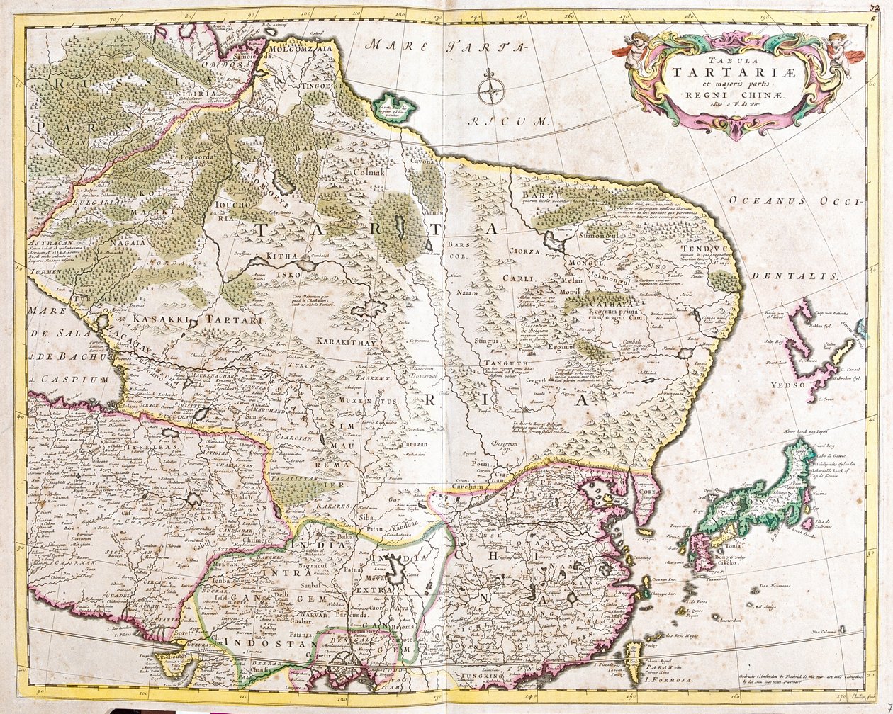 Mappa della regione Tartara (Russia e Cina) da Frederick de Wit