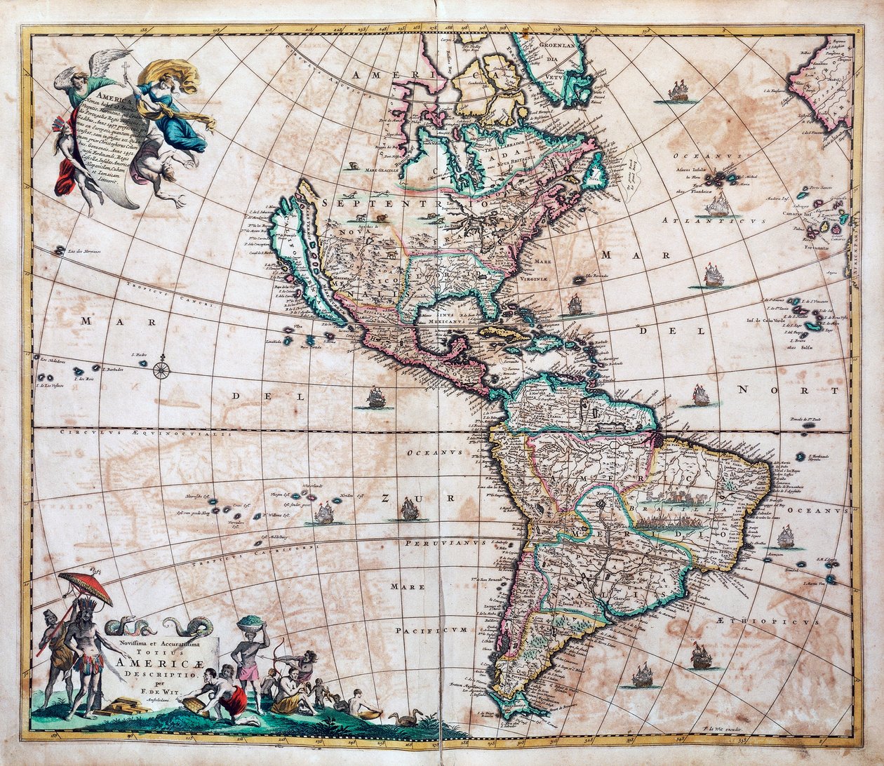 Novissima et totius Americae accurate descriptio da Frederick de Wit