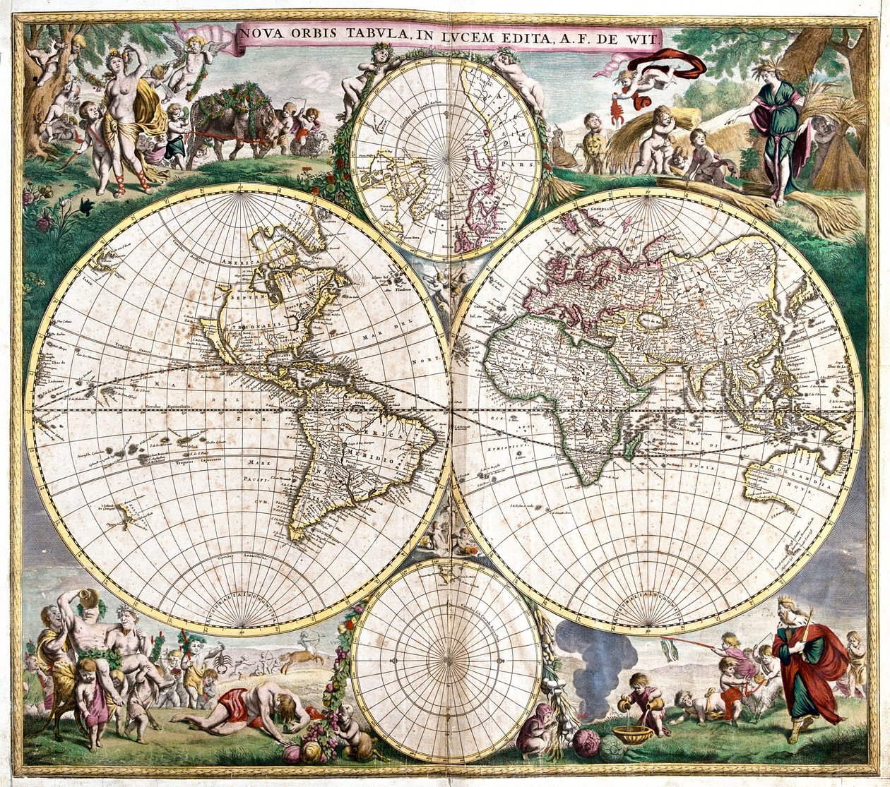 Planisfero del Mondo da Frederick de Wit