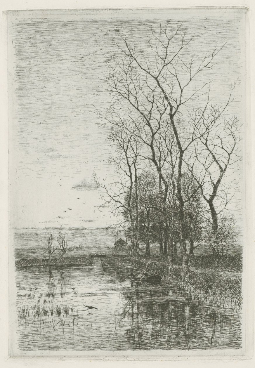 Il piccolo ponte da Fredericus Jacobus van Rossum du Chattel (signed by artist)