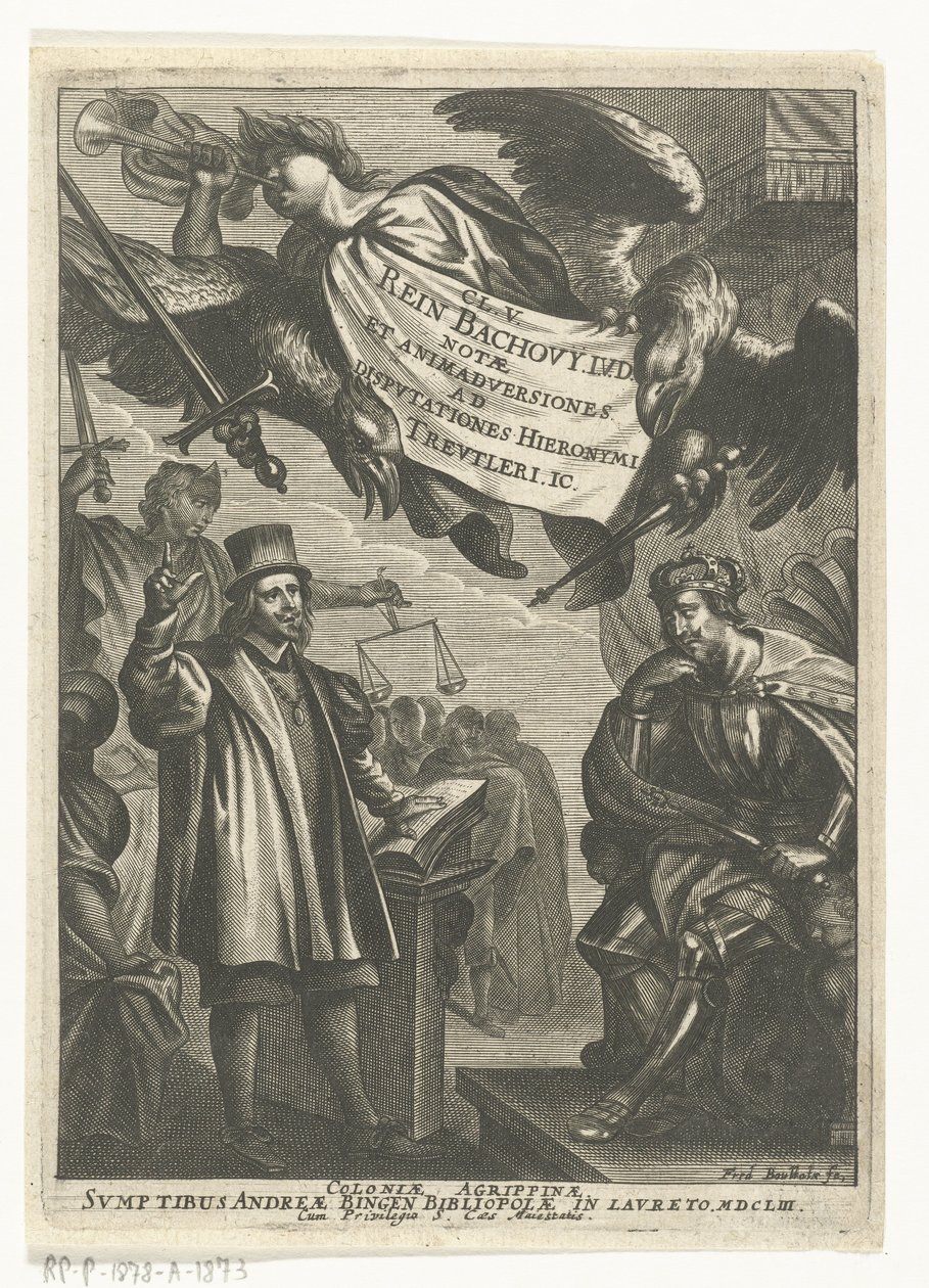 Dispute di Reinhard Bachow von Echt e Hieronymus Treutler da Frederik Bouttats (I)