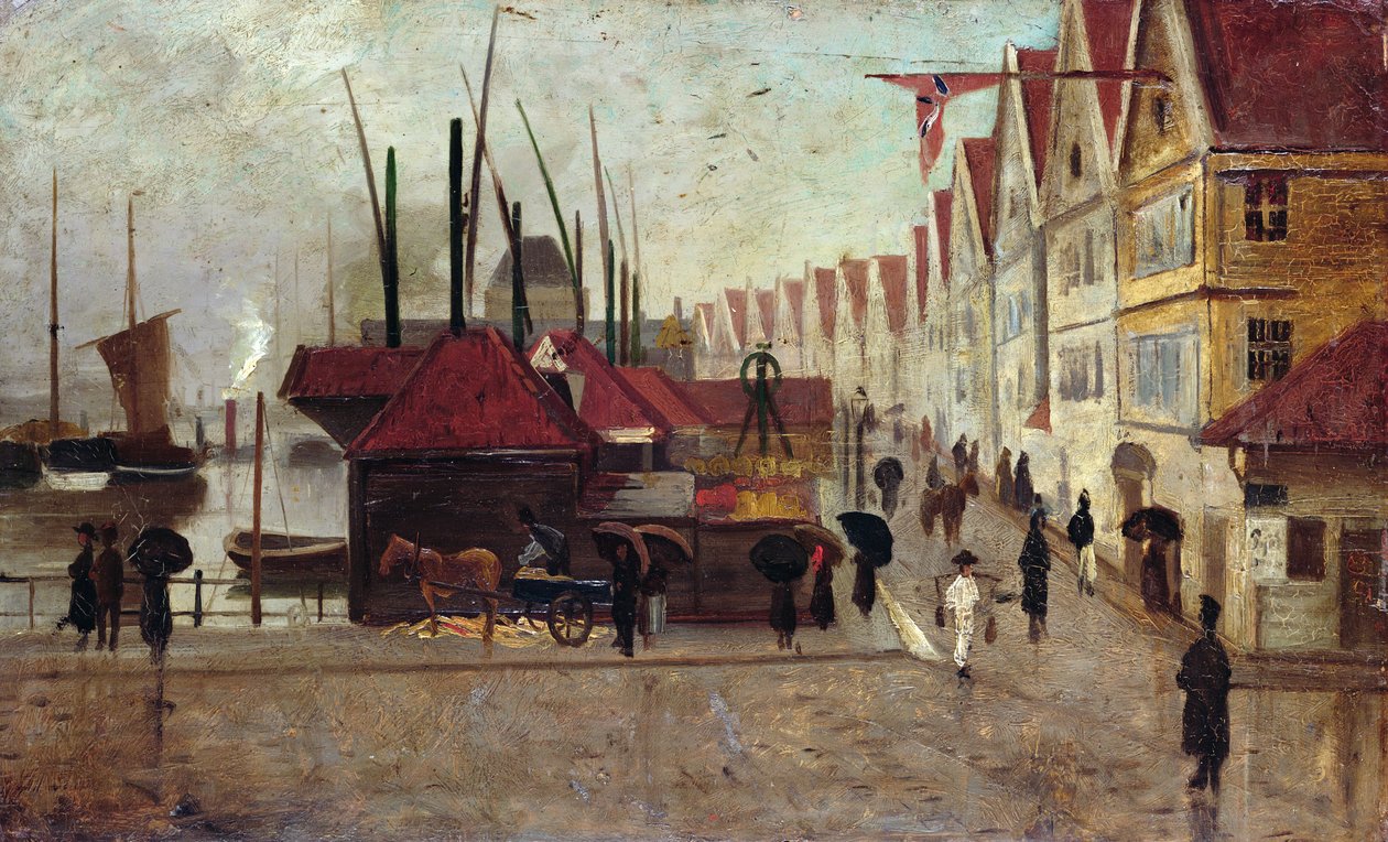 Il molo a Bergen da Frederik Collett