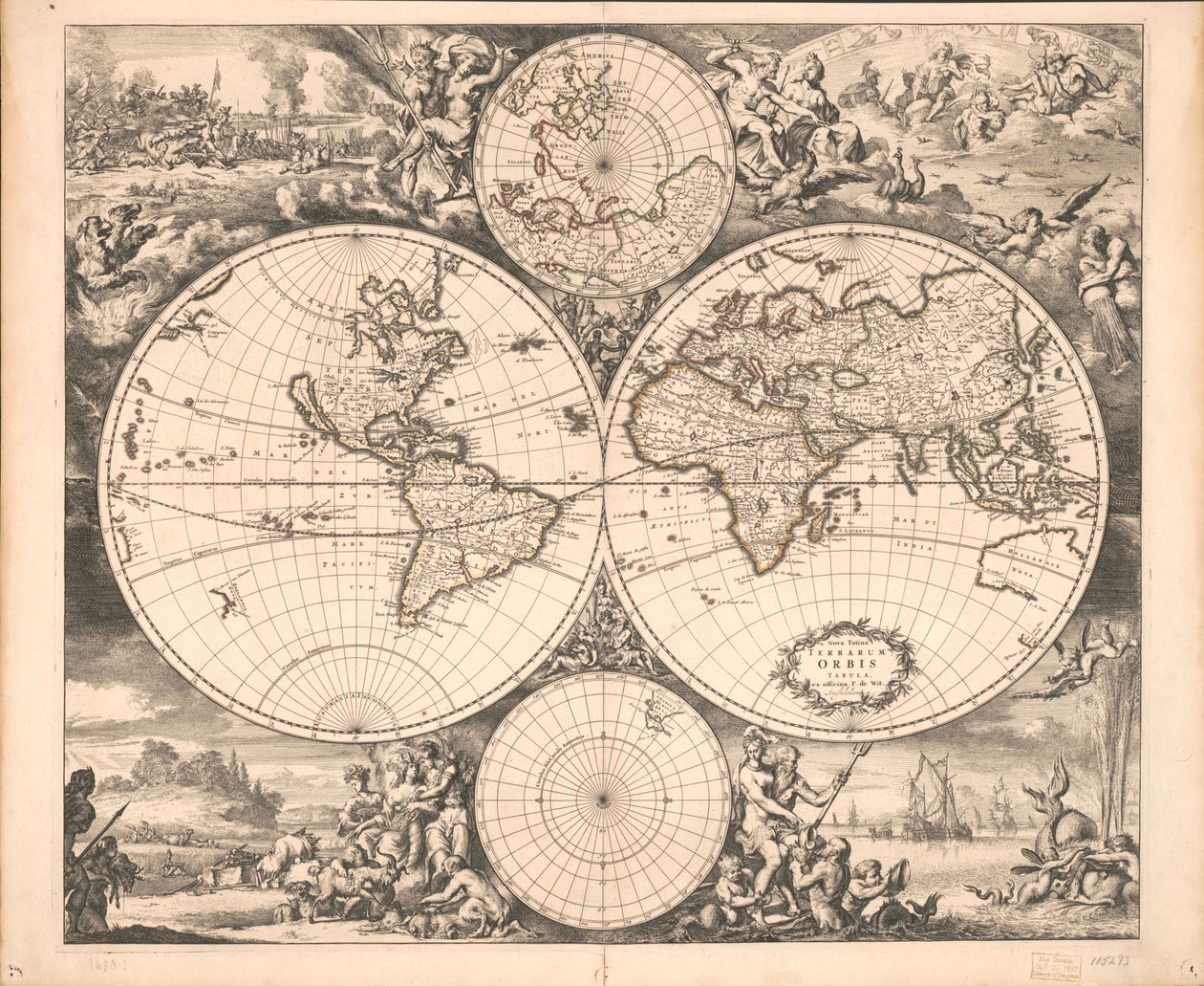 Nova totius terrarum orbis tabula da Frederik de Wit