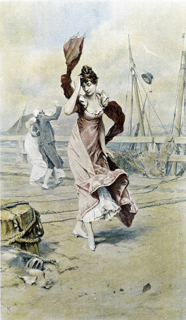 Donna sulla spiaggia - allegoria dell