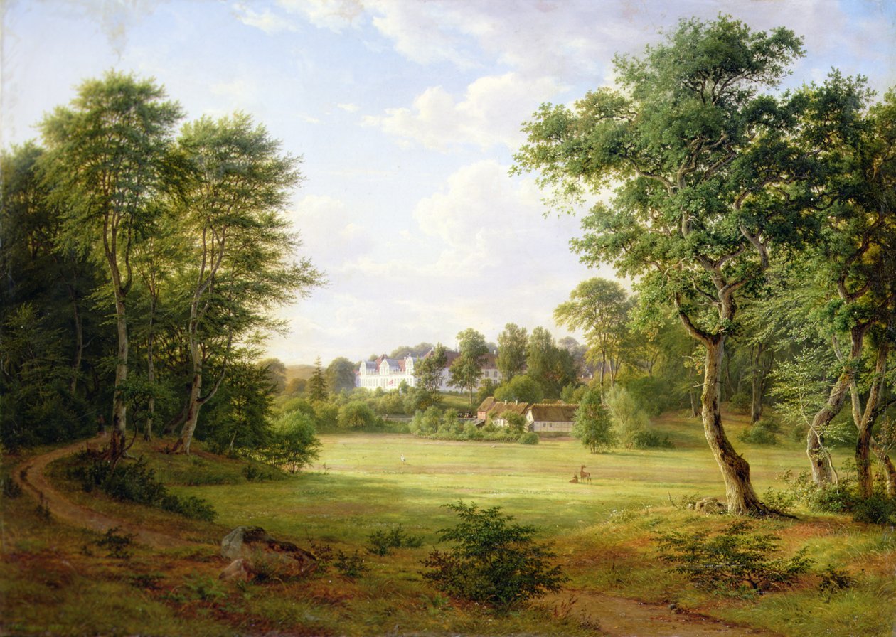 Paesaggio danese con un piccolo castello da Frederik Kiaerskou