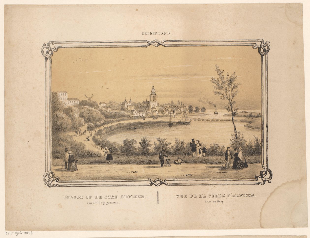 Vista di Arnhem (serie Gelderland) da Frederik Lodewijk Huygens