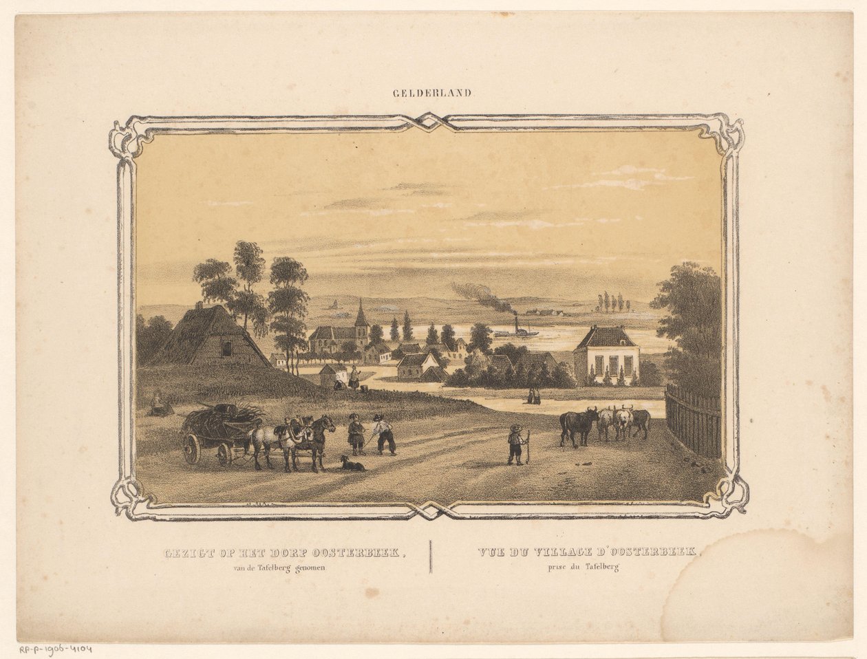 Vista di Oosterbeek (serie: Gelderland) da Frederik Lodewijk Huygens