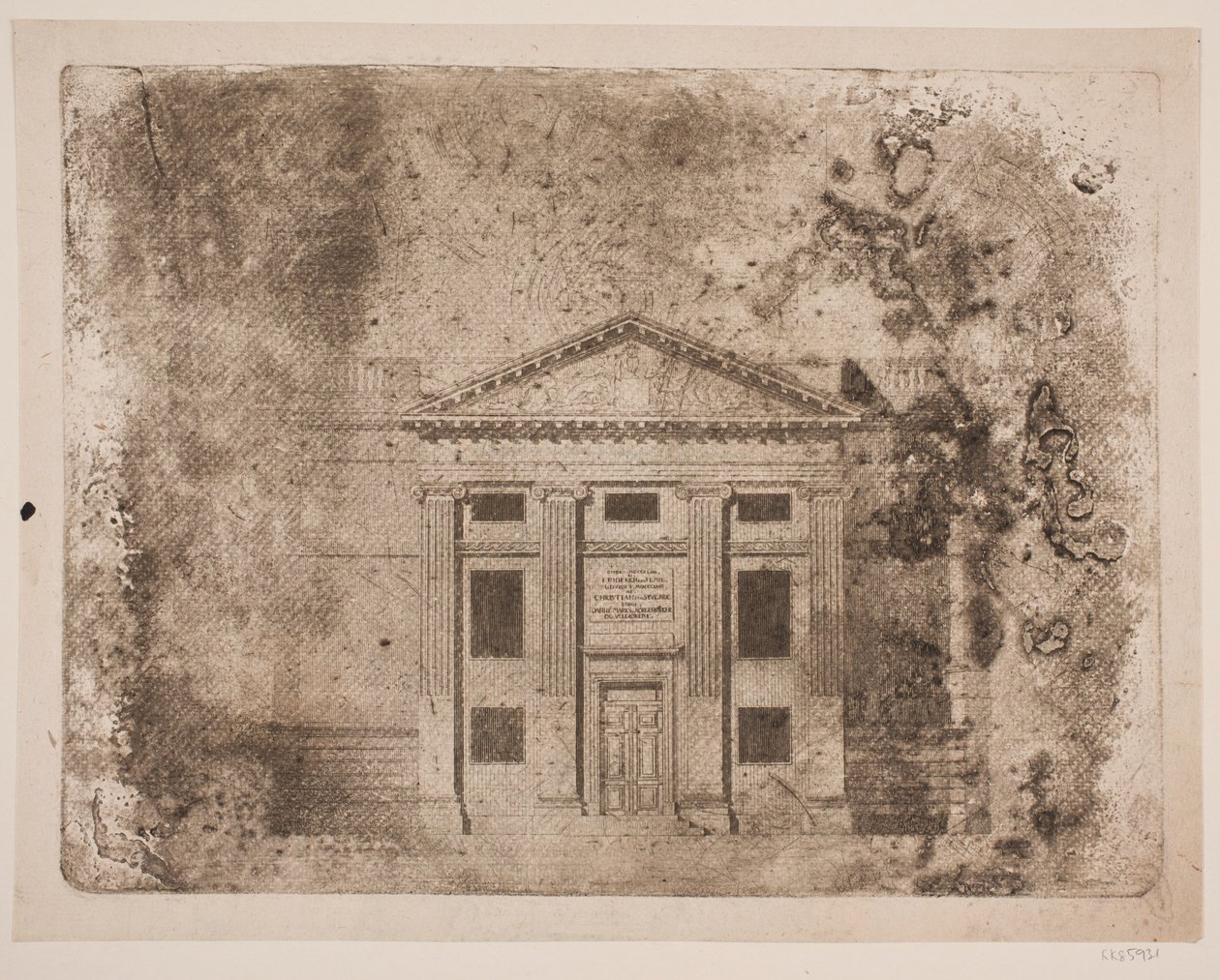 La facciata del Teatro Reale da Frederik Ludvig  Bradt