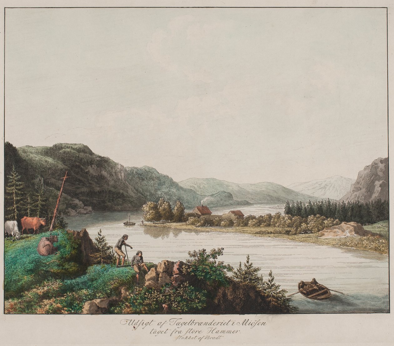 Veduta della fabbrica di mattoni a Miøsen presa da grande Hammer da Frederik Ludvig  Bradt