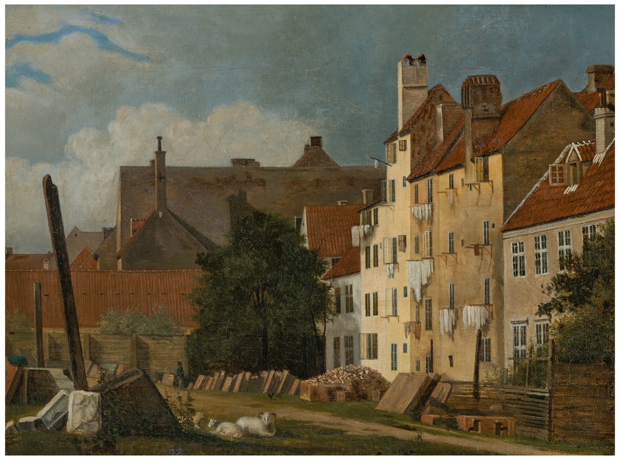 Vista di Marmorpladsen, Copenaghen (Parte di Marmorpladsen a Copenaghen) da Frederik Sødring
