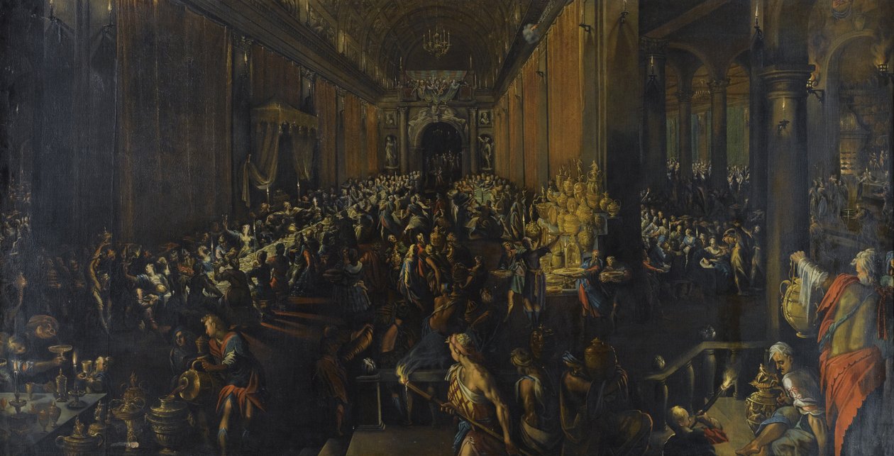 Il banchetto di Baldassarre, 1596 da Frederik van Valckenborch