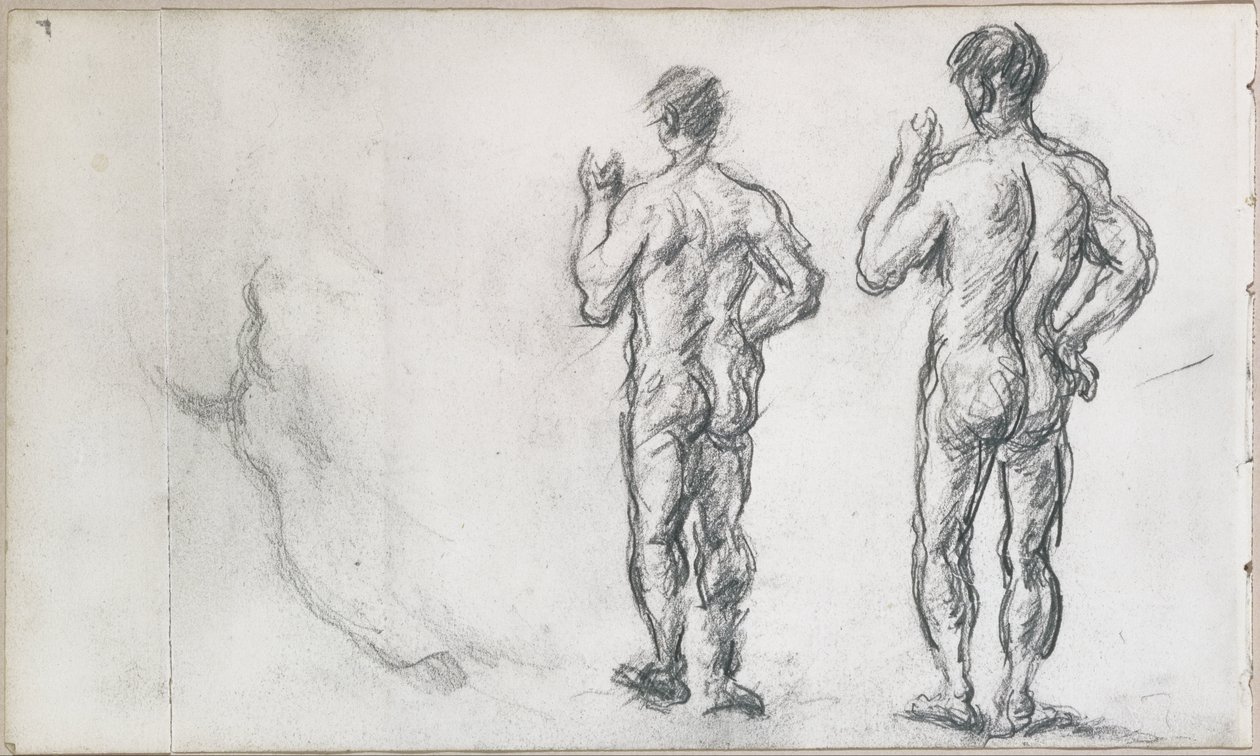 Bagnante maschio in piedi; Atlante di Puget da Paul Cézanne