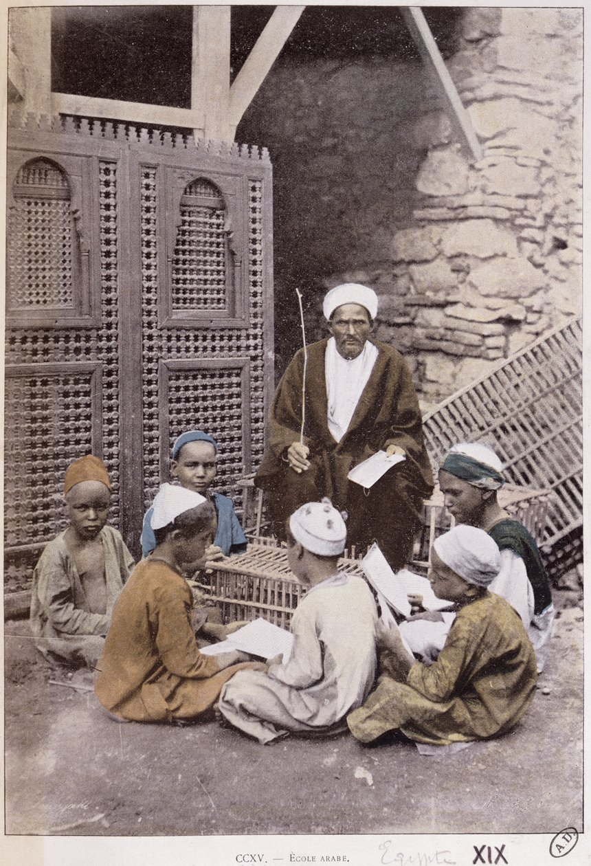 Una scuola araba al Cairo c.1900 da French Photographer