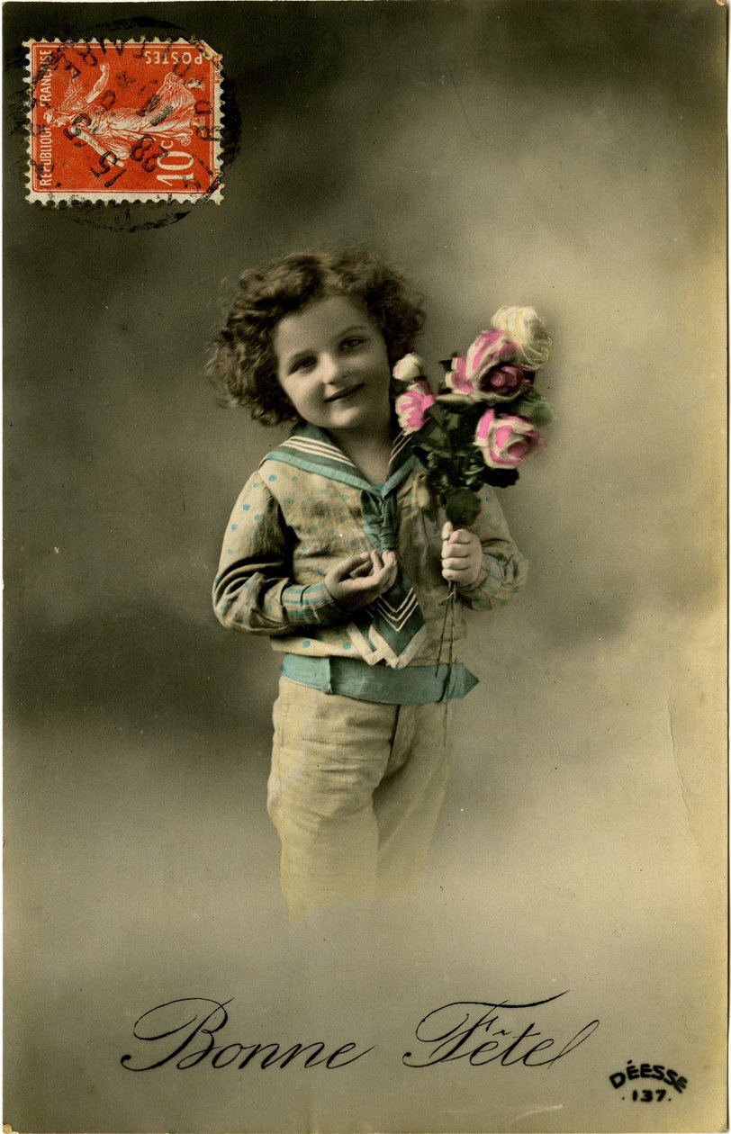 Cartolina di auguri, 1907 da French Photographer