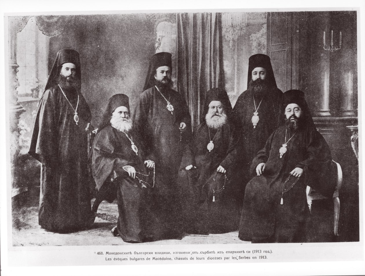 Vescovi bulgari della Macedonia cacciati dalla loro diocesi dai serbi, 1913 da French Photographer