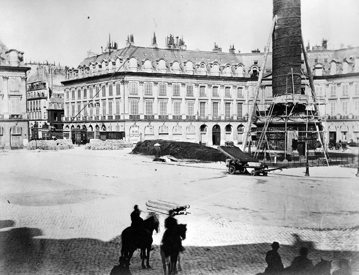 Smantellamento della Colonna Vendôme, 1871 da French Photographer