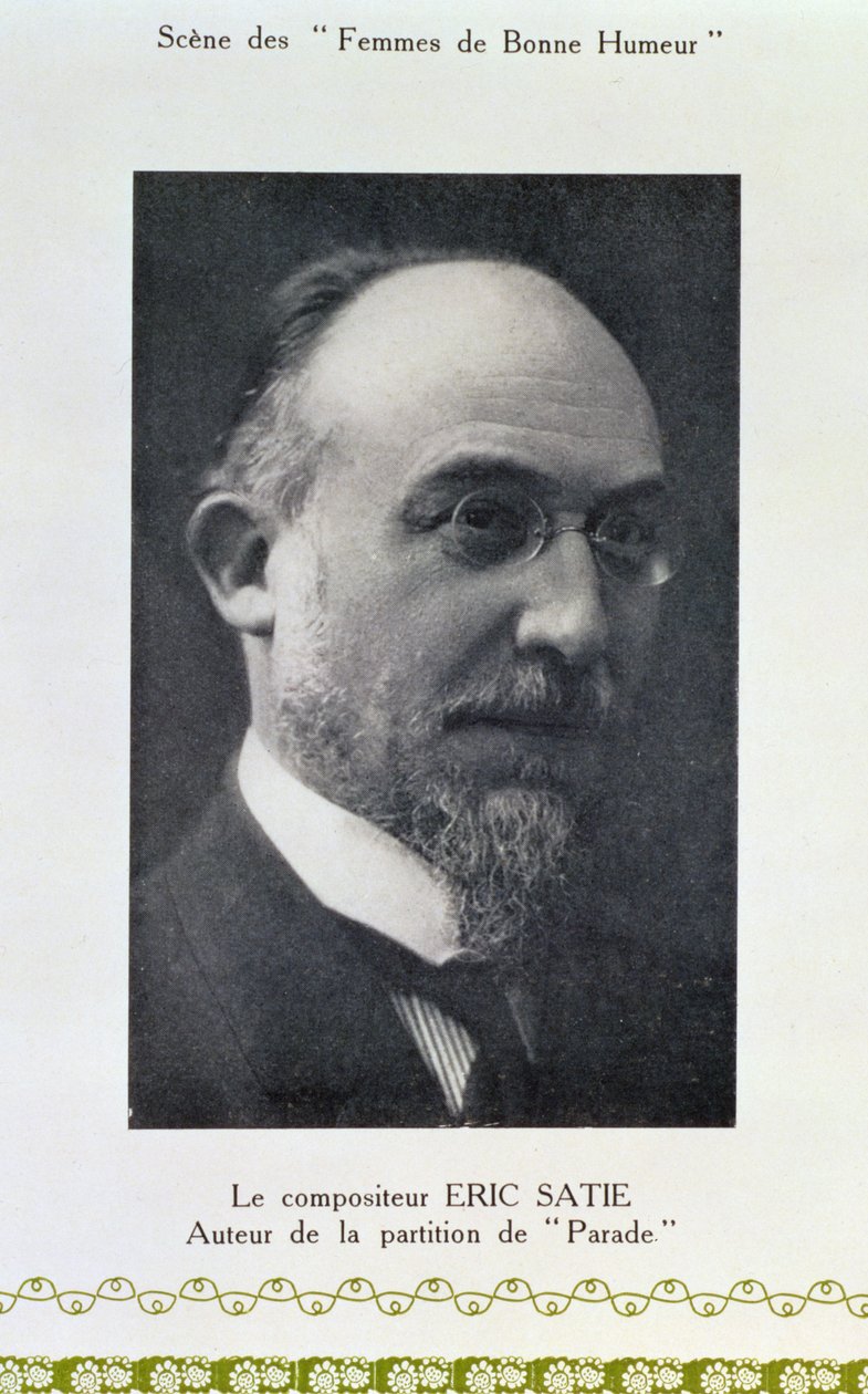 Eric Satie, compositore francese, ritratto fotografico da French Photographer
