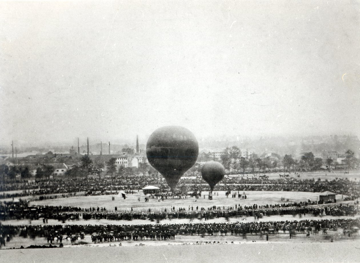 Il pallone gigante di Felix Nadar a Parigi, c.1863 da French Photographer