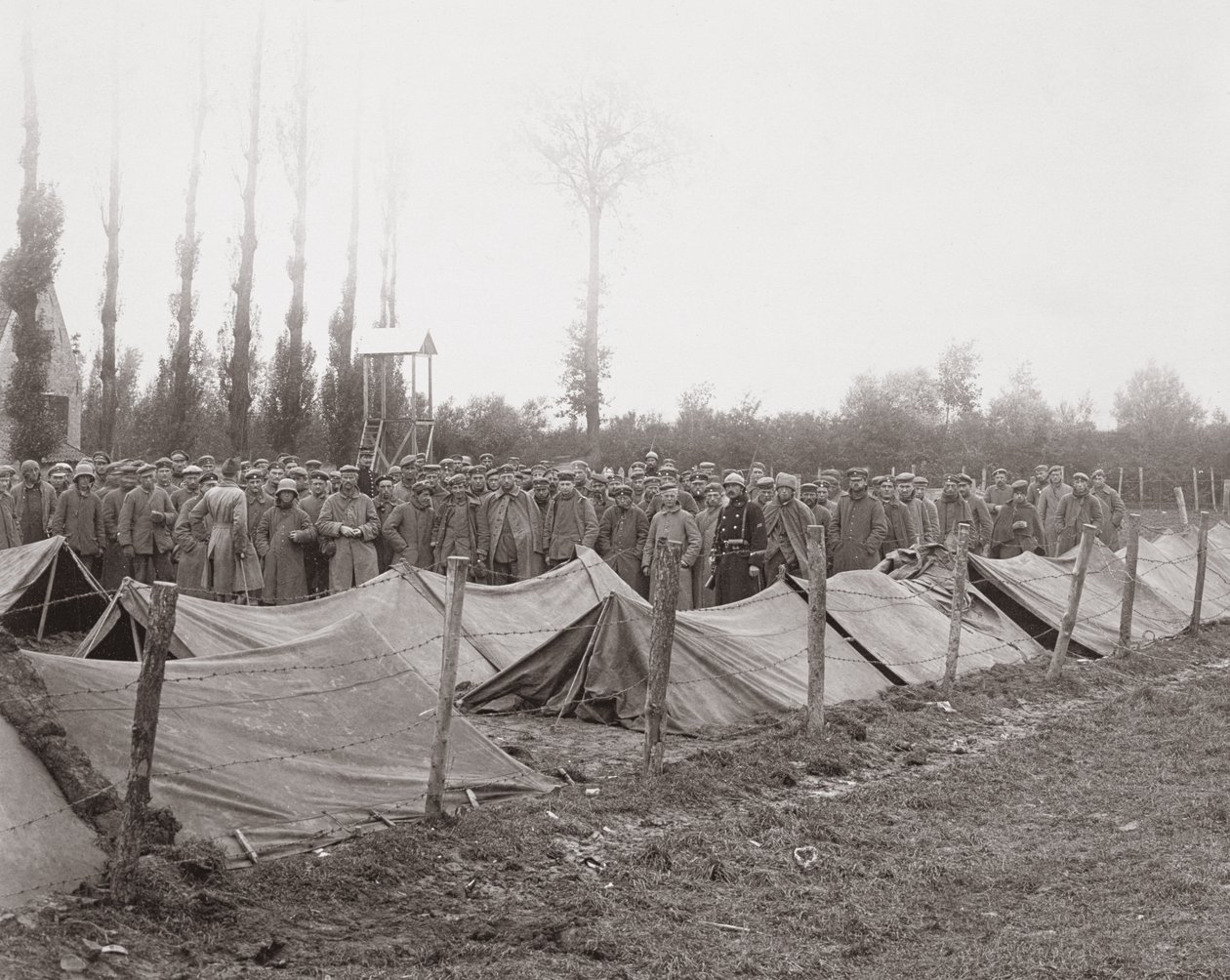Prigionieri tedeschi a Reigersvliet sul fronte belga da French Photographer