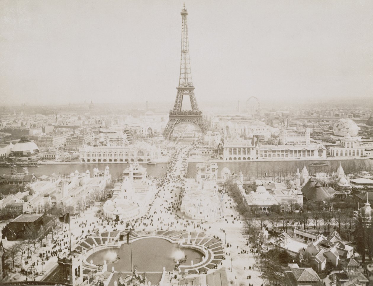 Panorama dei Jardins du Trocadero e del Champ-de-Mars, Parigi, c.1900 da French Photographer