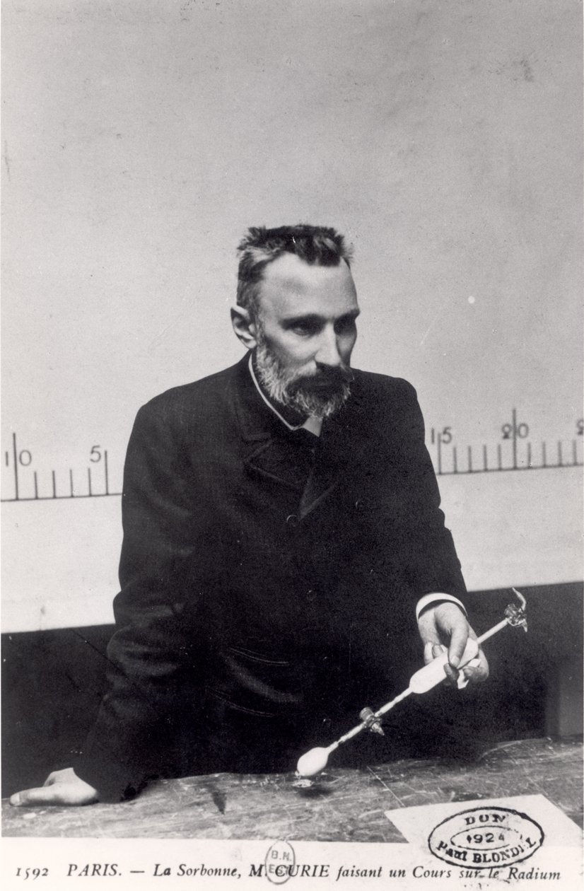 Pierre Curie (1859-1906) che insegna il radio alla Sorbona da French Photographer