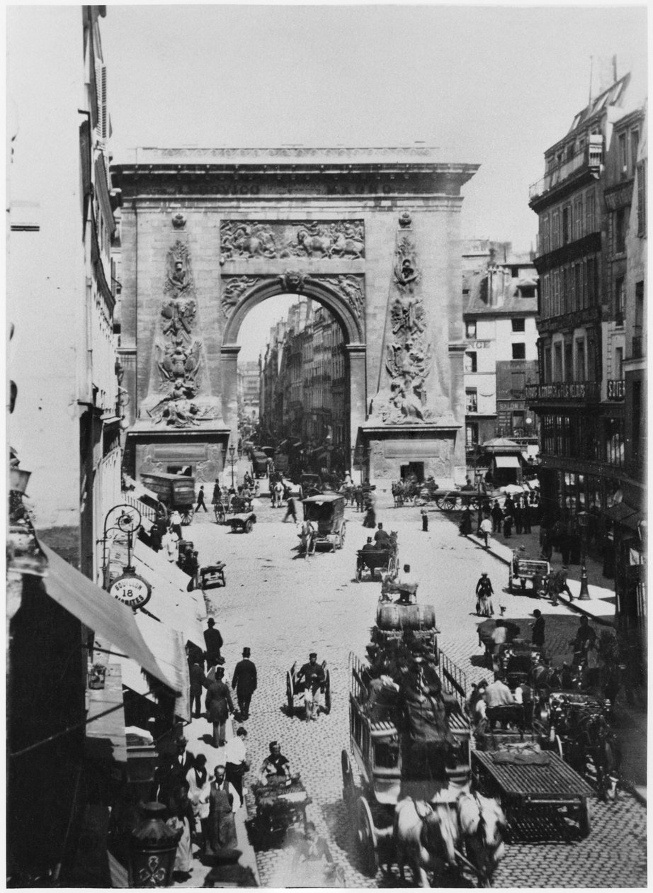 Porte Saint-Denis, Parigi, c.1880 da French Photographer