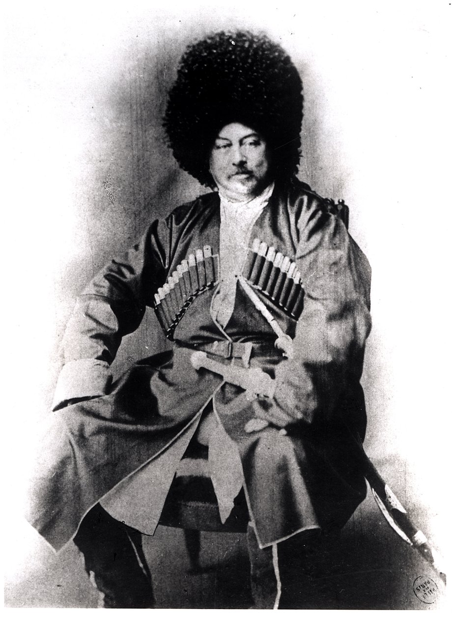Ritratto di Alexandre Dumas Padre in costume russo da French Photographer
