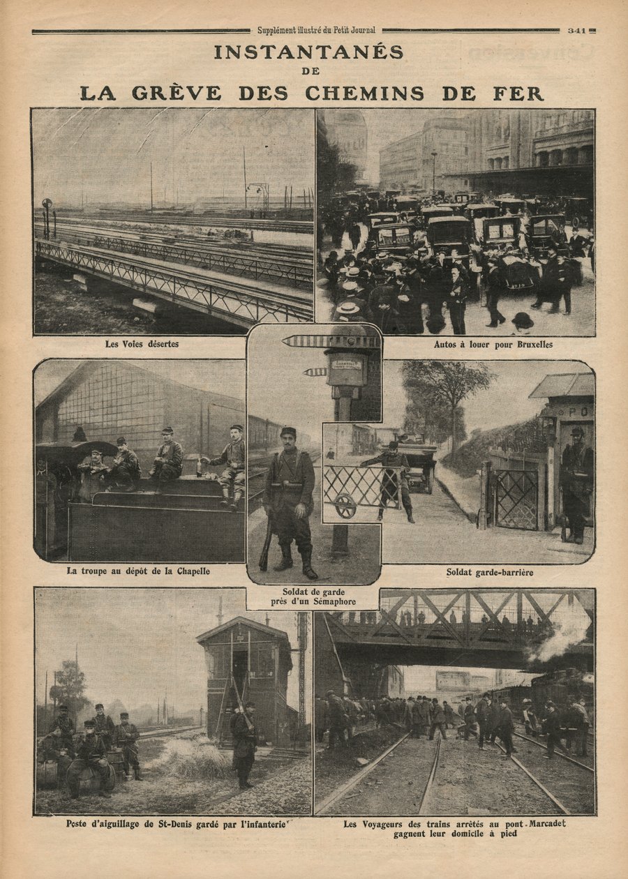Scatti dello sciopero ferroviario, illustrazione da 