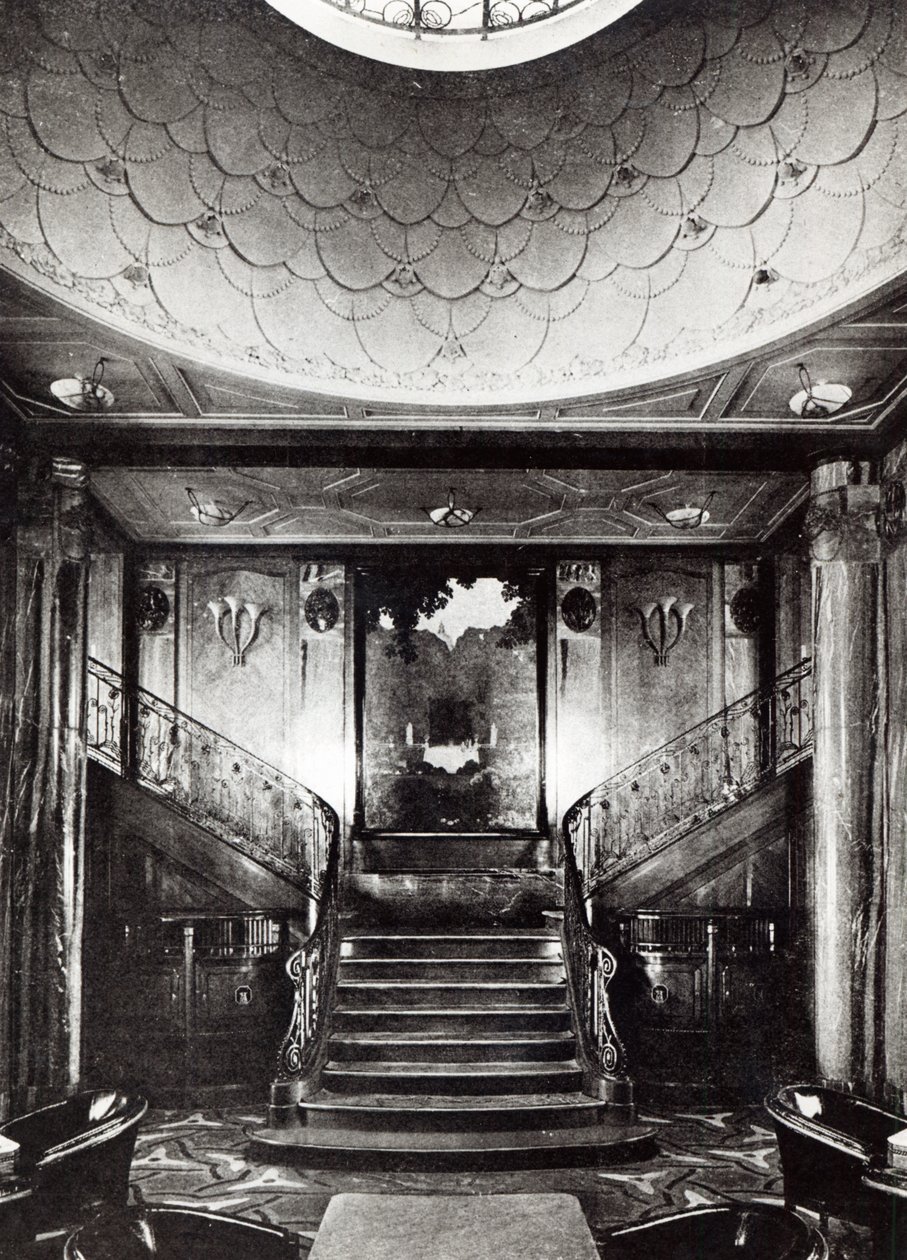 Sala fumatori di prima classe del transatlantico Paris, c.1925 da French Photographer
