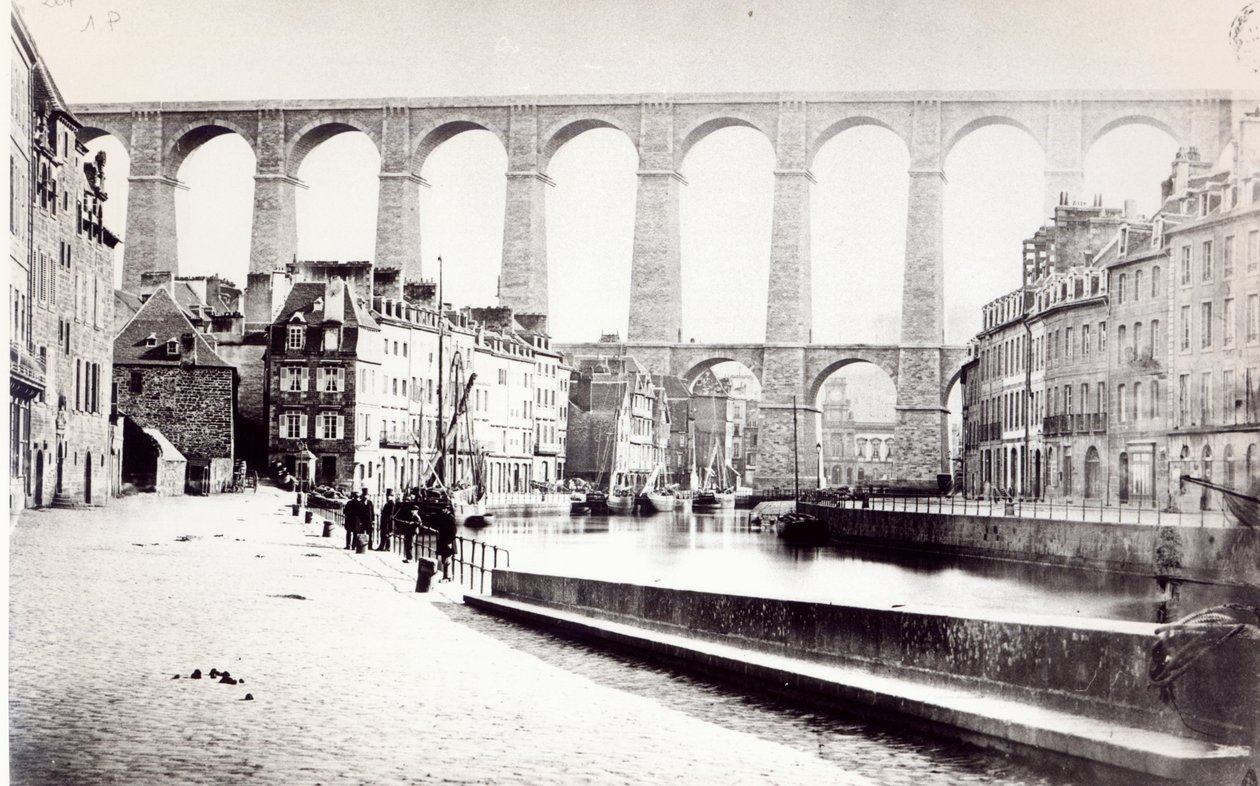 Il viadotto a Morlaix, c.1880 da French Photographer