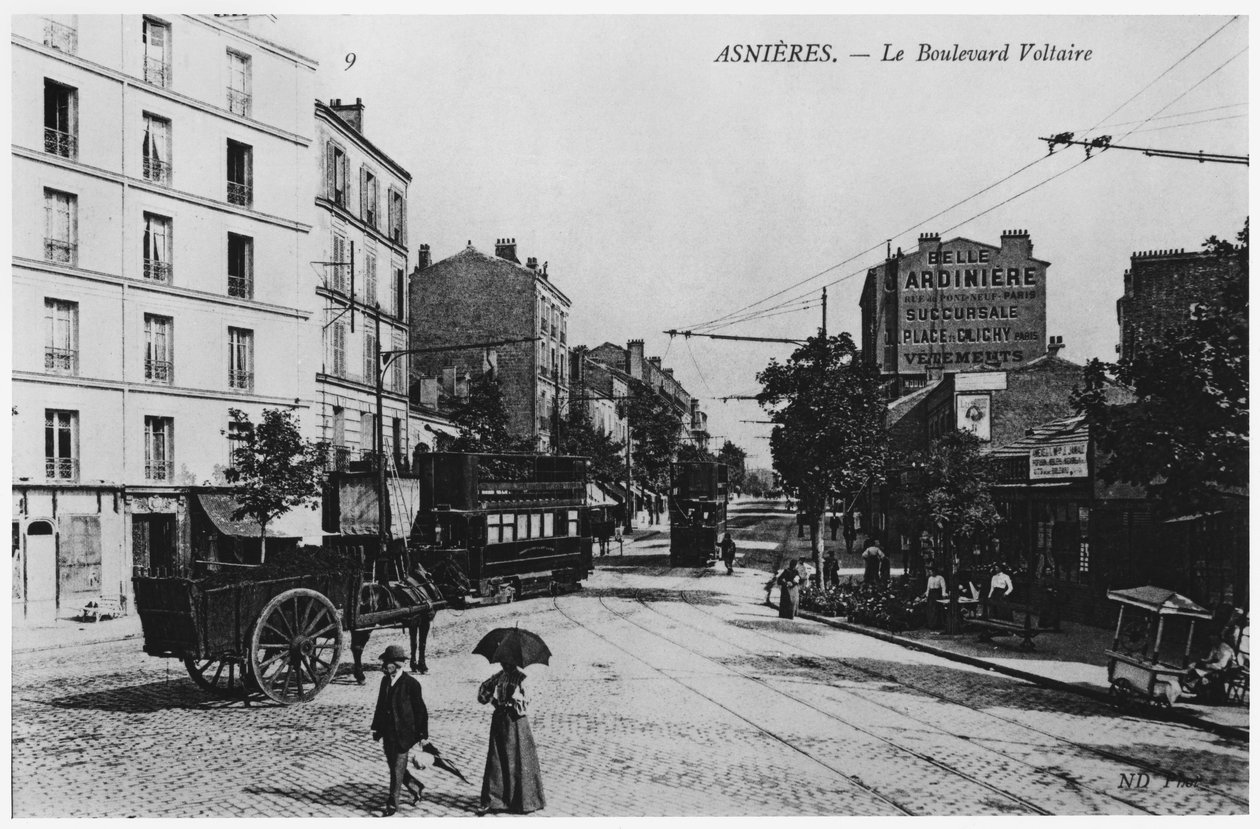 Vista di Asnieres, Boulevard Voltaire, c.1900 da French Photographer