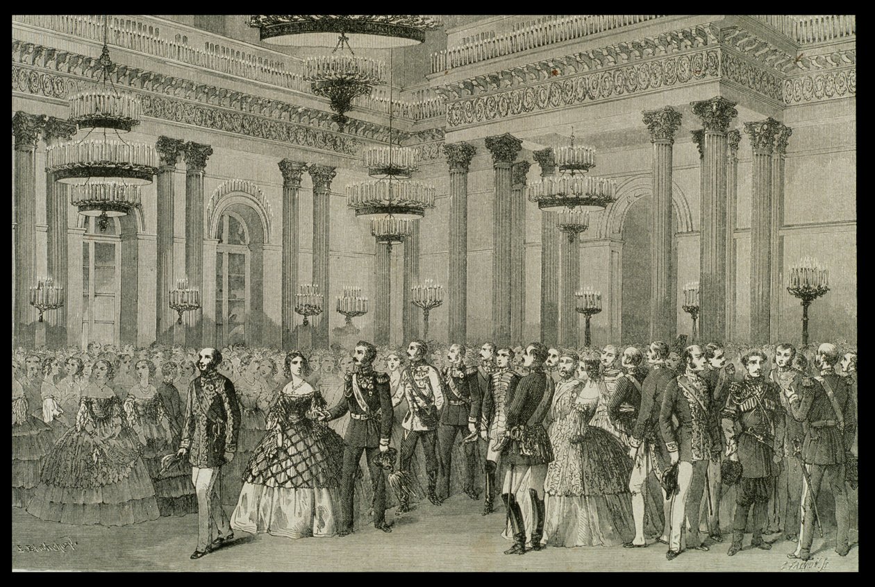 Un Ballo a San Pietroburgo negli anni 1860 da French School