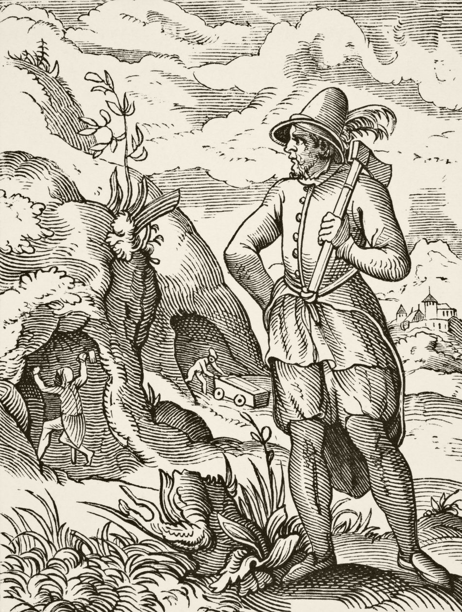 Un minatore nel XVI secolo, da 